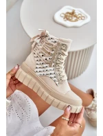 Vysoké Dámské Tenisky Na Masivní Platformě Světle Béžové model 21671400 - Boto