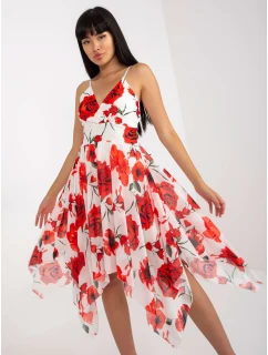 Šaty DHJ SK 15952 1.24X biele a červené