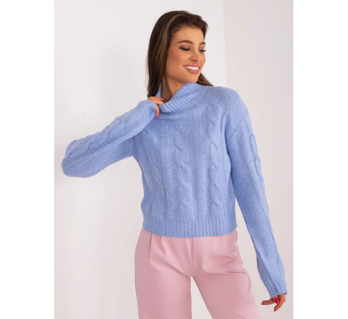 Sweter TW SW model 19525760 niebieski - FPrice Sweter TW SW model 19525760 niebieski - FPrice