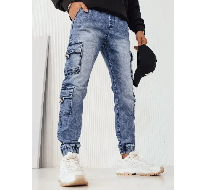 Pánske modré nákladné nohavice UX4229 - Dstreet