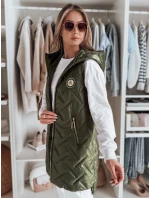 Dámská přechodná prošívaná vesta zelená Dstreet model 21984386 - FashionStreet