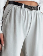 Dámské kalhoty chinos s páskem světle šedá Dstreet model 21986273 - FashionStreet