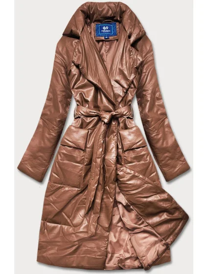 Hnedá oversize bunda z ekologickej kože (AG1-J9080) Hnedá oversize bunda z ekologickej kože (AG1-J9080)