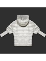 Dámska netopieria bunda v ecru farbe Minority (P3-6913-12)