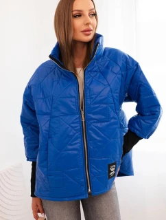 Dámská prošívaná bunda s krátkým střihem a stojáčkem model 21266146 - K-Fashion