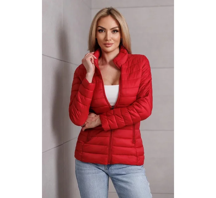 Červená dámska bunda so stojačikom (16M9111-270) - Goodlooking
