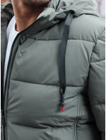 Pánská prošívaná zimní bunda s kapucí šedá Dstreet model 21991474 - FashionStreet