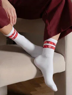 Dámske ponožky Steven art.136 Srdce