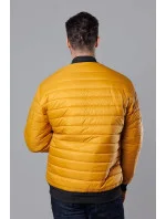 Tmavo žltá pánska prešívaná bunda typu "bomber" (MY02-23)