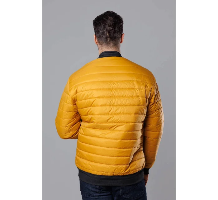 Tmavo žltá pánska prešívaná bunda typu "bomber" (MY02-23)