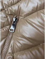 Béžová prošívaná dámská zimní bunda model 21246597 - MELYA MELODY