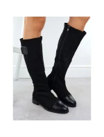 Dámske čierne semišové čižmy M.Daszynski MR2251-19