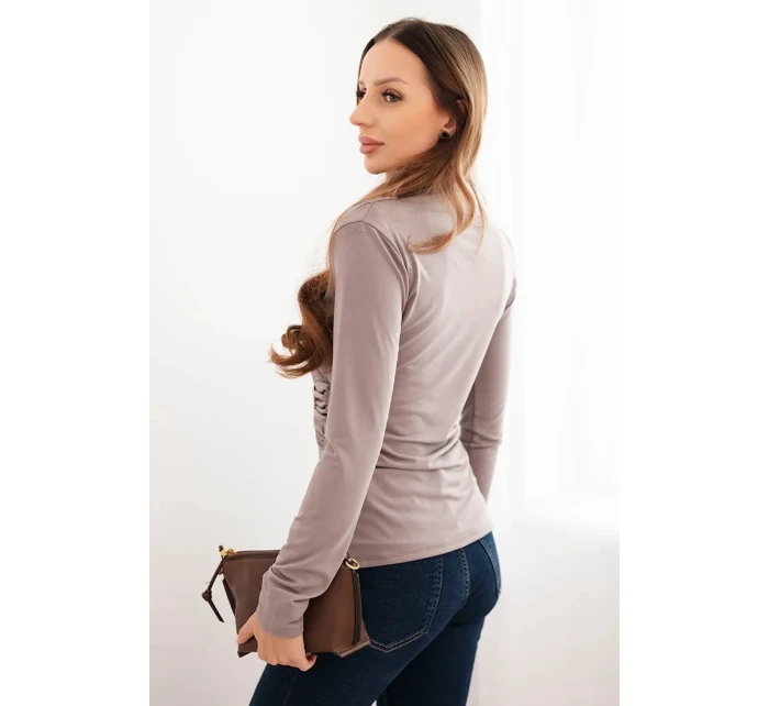 Dámska blúzka z viskózy s volánom a sponou Fango