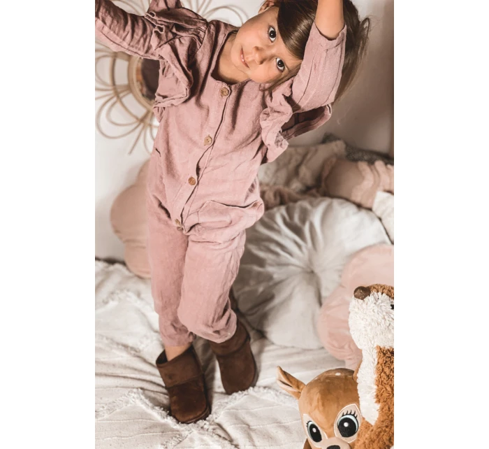 Dziecięce Ocieplane Botki Śniegowce Brązowe Gooby