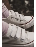 Dětské Kůže tenisky se suchým zipem Bílé model 21578871 - Boto