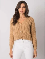Dámský svetr model 16226528 velbloudí barva - FPrice Dámský svetr model 16226528 velbloudí barva - FPrice