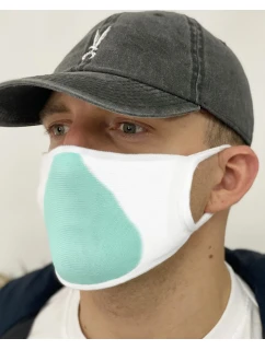 Strieborná iontová maska bielo-oranžová sada 5 kusov - VMP