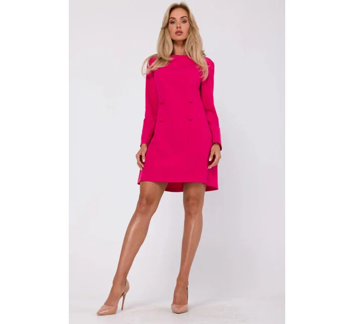 Dámske šaty M753 ružové - MOE Dámske šaty M753 ružové - MOE