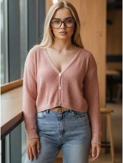 Dámský prolamovaný svetr peach Dstreet model 21972193 - FashionStreet