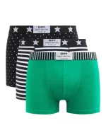 Pánske módne boxerky 3 ks DIM VIBES BOXER 3x - DIM - biele