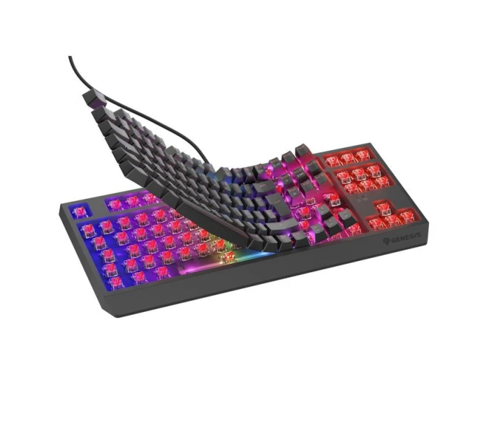 GENESIS Thor 230 TKL Herná USB QWERTY klávesnica Španielska čierna