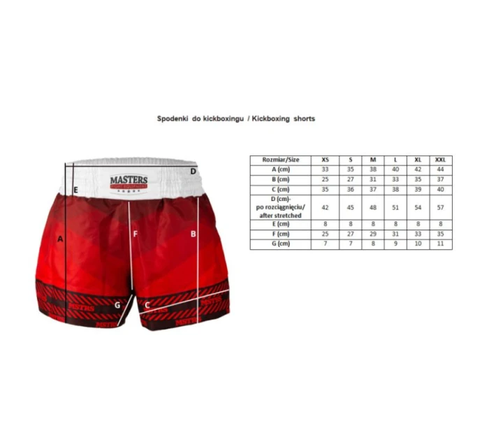 Masters kickboxerské šortky Skb-W M 06654-02M