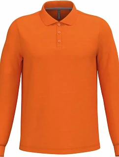 K 243 Pánské piqué polo s dlouhým rukávem model 22506976 orange - Kariban