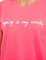 Nakupovanie je moja kardio blúzka ružová neónová