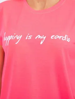 model 18743160 je moje kardio halenka růžová neonová - K-Fashion