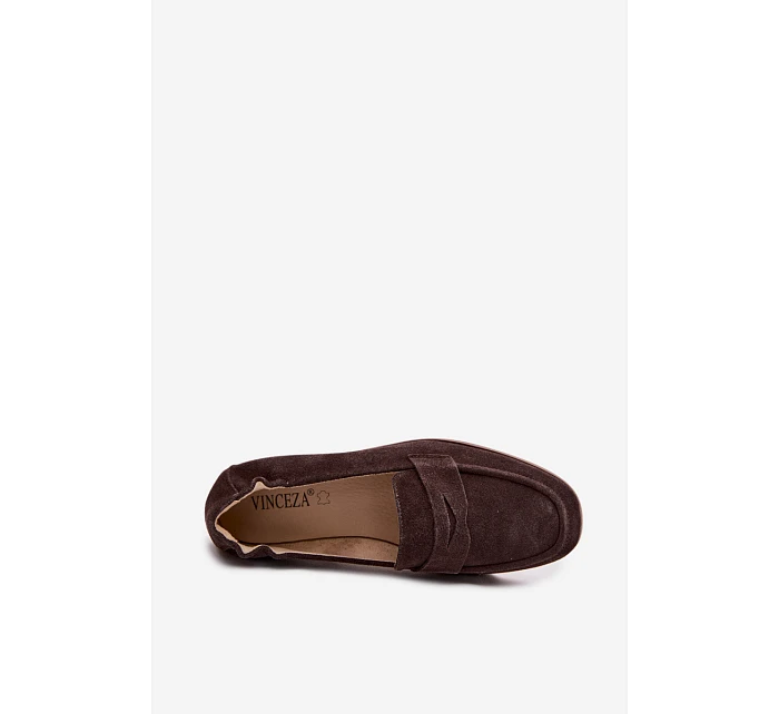 Mokasiny z Přírodního Semiše Vinceza 18122 Čokoládové Mokasiny z Přírodního Semiše Vinceza 18122 Čokoládové