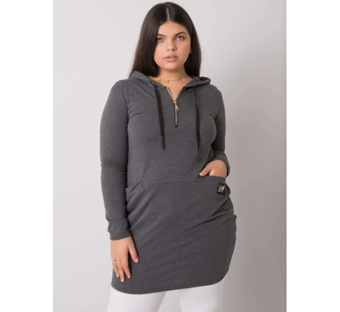 Tunika RV TU model 16738814 tmavě šedá - FPrice Tunika RV TU model 16738814 tmavě šedá - FPrice