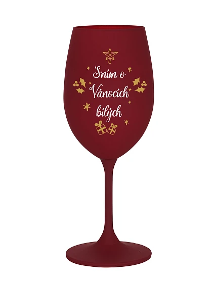 SEN O BIELYCH VIANOCIACH - burgundský pohár na víno 350 ml