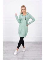 Mikina s kapucňou tmavo mätová Mikina s kapucňou tmavo mätová