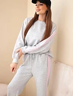 Dámsky viskózový komplet butter grey