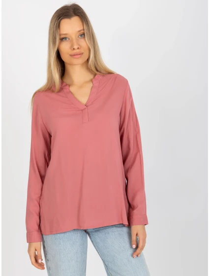 Blúzka D73761M11081A tmavo ružová