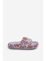 Detské ľahké papuče s fialovými medvedíkmi od Evitrapa