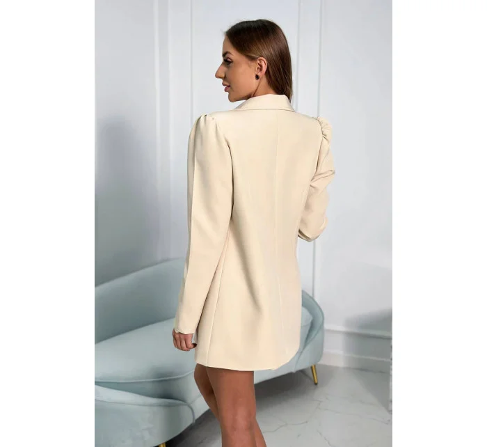 Dámská souprava sako se sukní model 19449274 Béžová - Kesi Dámská souprava sako se sukní model 19449274 Béžová - Kesi