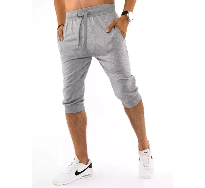 FashionStreet pánske svetlosivé teplákové šortky SX1535