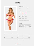 Krásny set otvorený Ingridia crotchless set - Obsessive Krásny set otvorený Ingridia crotchless set - Obsessive