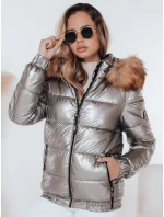 Dámská zimní bunda s kapucí tmavě šedá Dstreet model 21979627 - FashionStreet Dámská zimní bunda s kapucí tmavě šedá Dstreet model 21979627 - FashionStreet