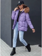 Dámská zimní bunda s kapucí fialová Dstreet model 21979639 - FashionStreet