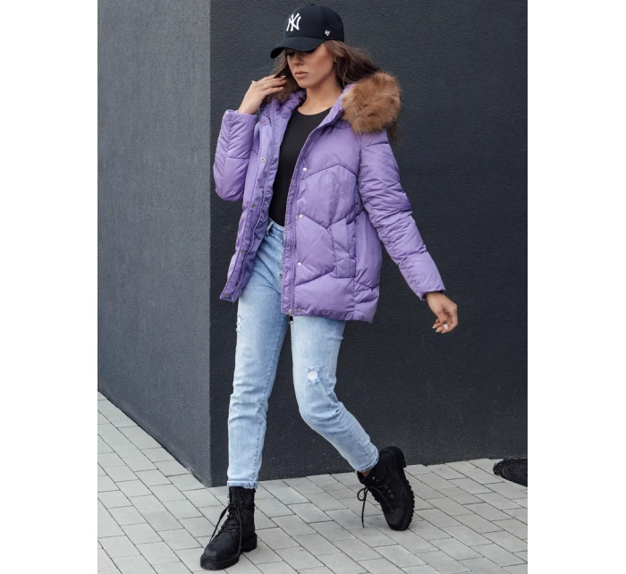 Dámská zimní bunda s kapucí fialová Dstreet model 21979639 - FashionStreet