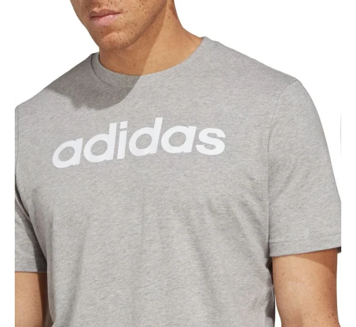 Adidas Essentials Single Jersey Lineárne vyšívané logo Tee M IC9277 Muži