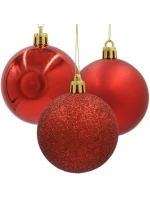 DEKORATÍVNE PLASTOVÉ OZDOBY 12KS 60MM ČERVENÉ DEKORATÍVNE PLASTOVÉ OZDOBY 12KS 60MM ČERVENÉ