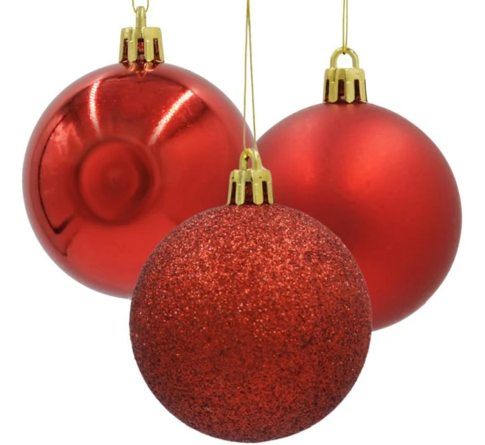 DEKORATÍVNE PLASTOVÉ OZDOBY 12KS 60MM ČERVENÉ DEKORATÍVNE PLASTOVÉ OZDOBY 12KS 60MM ČERVENÉ