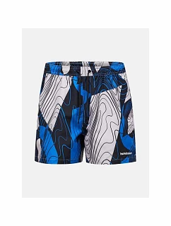 Pánske plavky PEAK PERFORMANCE M Graphic Swim Shorts, modrá farba