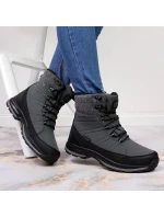 Zimné snehové topánky nepremokavé šedé DK