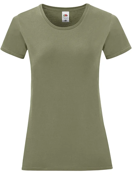 Fruit of the Loom Lady-Fit Iconic 150 T Dámske tričko 16.1432 classic olive Fruit of the Loom Lady-Fit Iconic 150 T Dámske tričko 16.1432 classic olive