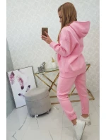 Zateplený set s mikinou s kapucňou svetlo ružový Zateplený set s mikinou s kapucňou svetlo ružový