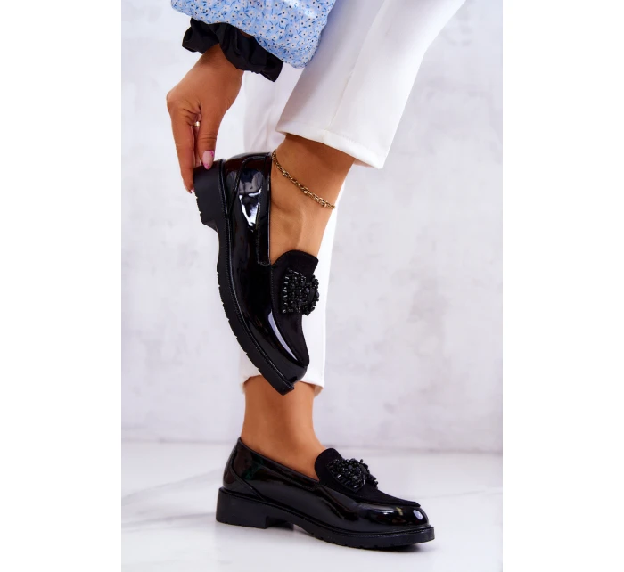 Elegantní Lakované Mokasíny Černé model 21578388 - S.Barski